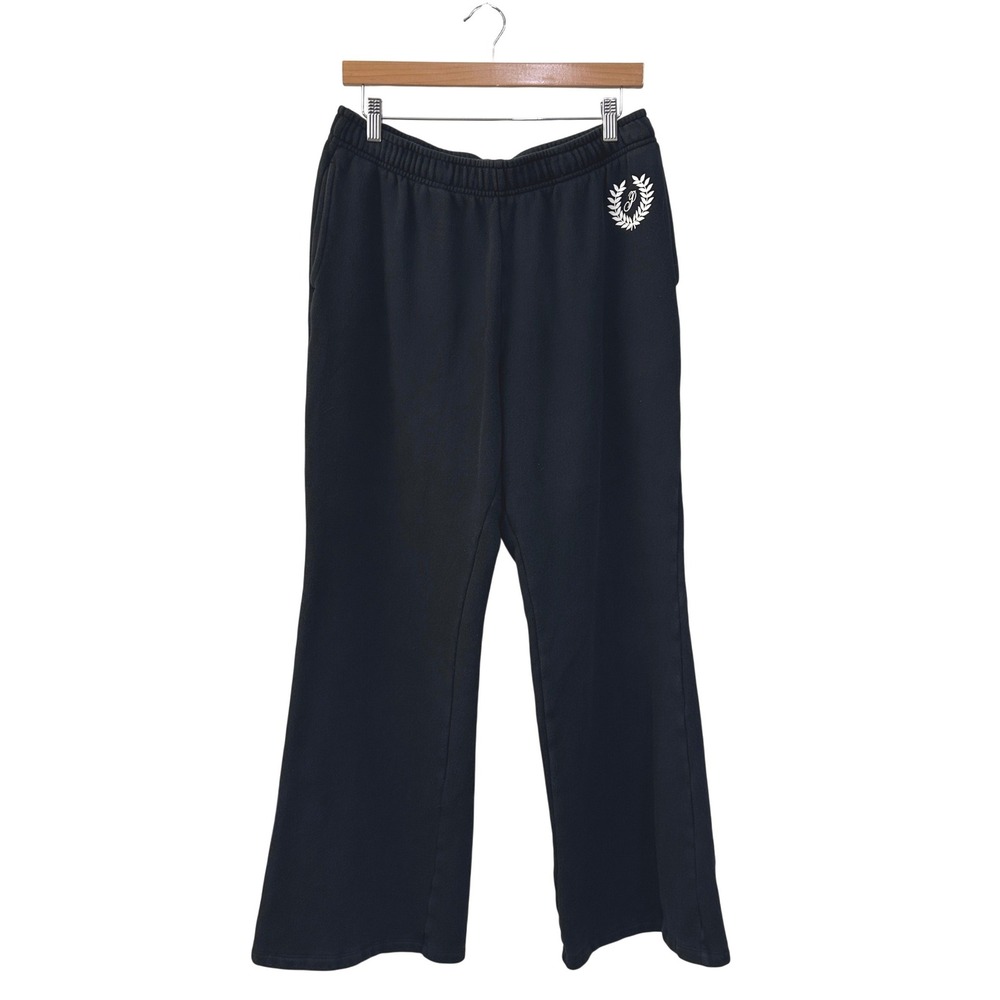 Victoria's Secret PINK Everyday Fleece High Waist Flare Sweatpants Large Black - Picture 2 of 11
